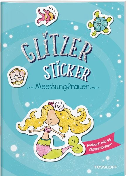 Glitzer-Sticker Malbuch. Meerjungfrauen