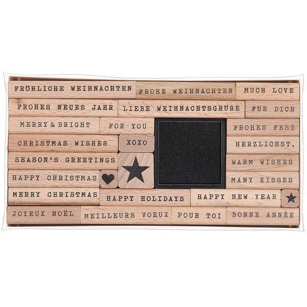 Stempelset Merry Christmas, Typewriter , 26 Stempel