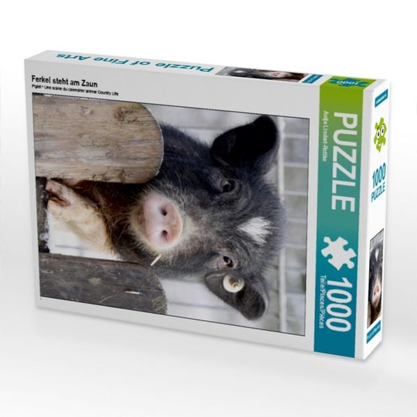Ferkel steht am Zaun (Puzzle)