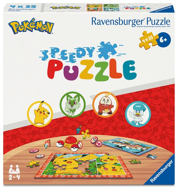 Kinderpuzzle 4x35 Teile - Pokémon - Speedy Puzzle Pokémon