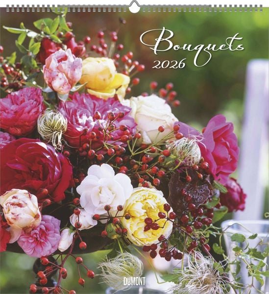 Bouquets 2026 - Foto-Kalender - Wand-Kalender - 45x48 - Blumen-Kalender