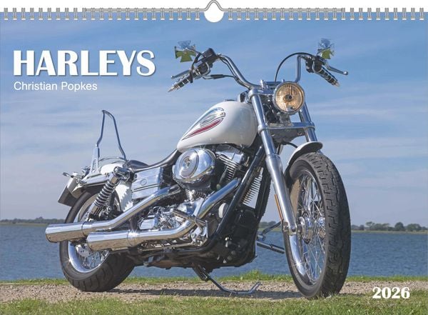 Harleys 2026 - Wand-Kalender - 42x29,7 - Motorrad