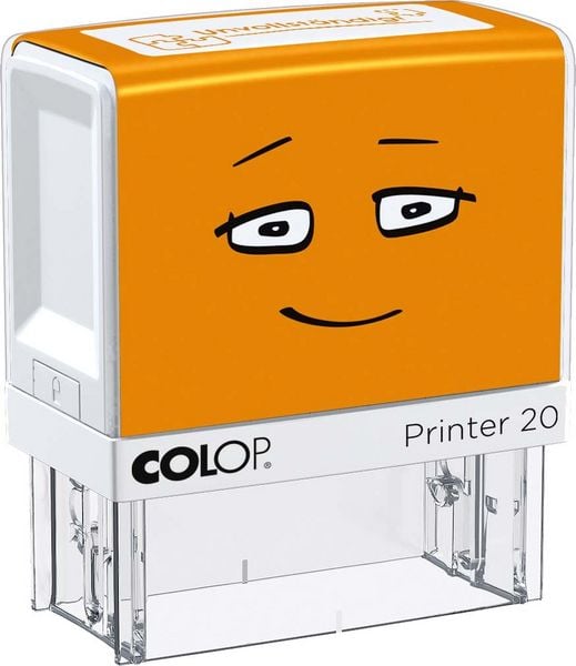 COLOP NIO School Motivations-Stempel, unvollständig, Abdruckfarbe shiny orange, 38 x 14mm