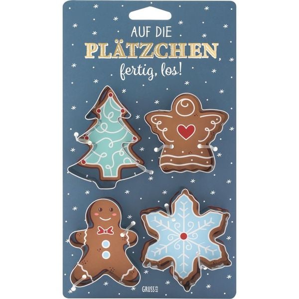 GRUSS & CO Keksausstecher-Set bestehend aus Weihnachtsbaum,