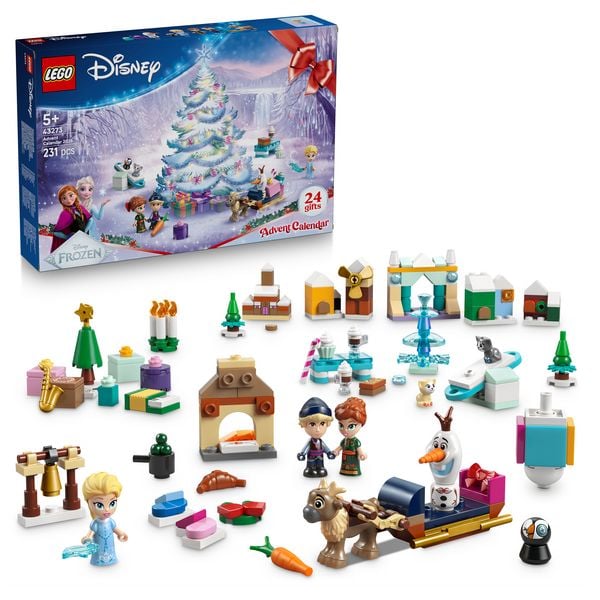LEGO Disney 43273 Frozen Adventskalender 2025, Kinder Spielzeug