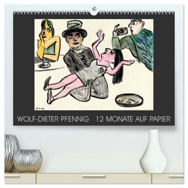 Wolf-Dieter Pfenning – 12 Monate auf Papier (hochwertiger Premium Wandkalender 2026 DIN A2 quer), Kunstdruck in Hochglanz