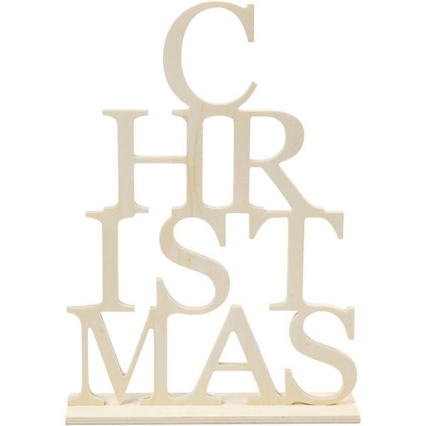 Creativ Company Weihnachtsbaum, H 29 cm, B 21 cm, 1 Stk, aus Holz, natur