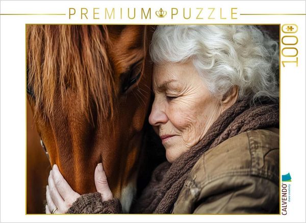 CALVENDO Puzzle Ein Motiv aus dem Kalender Pferde und Seelensprüche | 1000 Teile Lege-Größe 64x48cm Foto-Puzzle für glückliche Stunden