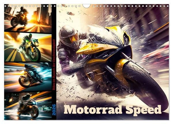 Motorrad Speed (Wandkalender 2026 DIN A3 quer), CALVENDO Monatskalender