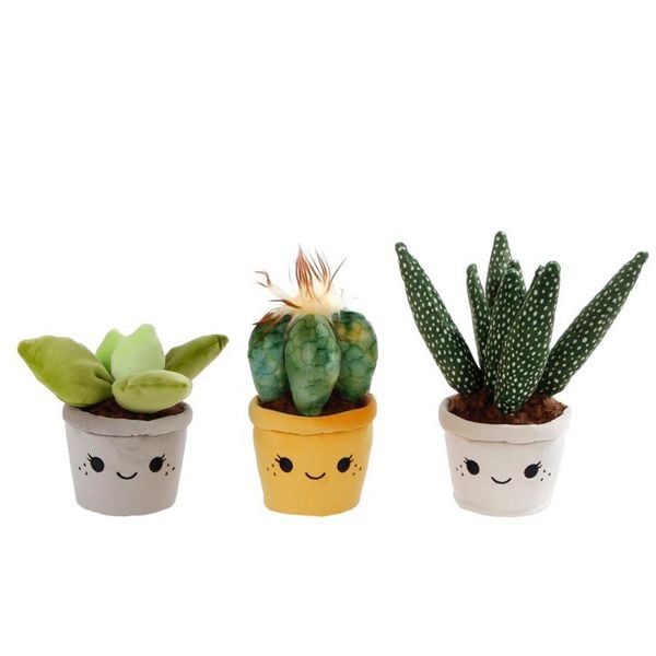 Display Plüsch Pflanzen 12 Stück/ 3-fach sort., 12-17 cm