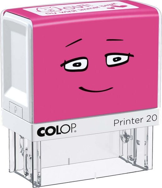 COLOP NIO School Motivations-Stempel, GUT - du wirst immer besser, Abdruckfarbe soft pink, 38 x 14mm