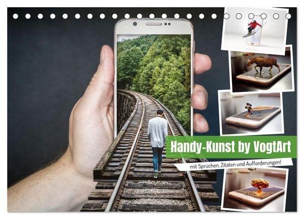 Handy-Kunst by VogtArt (Tischkalender 2026 DIN A5 quer), CALVENDO Monatskalender