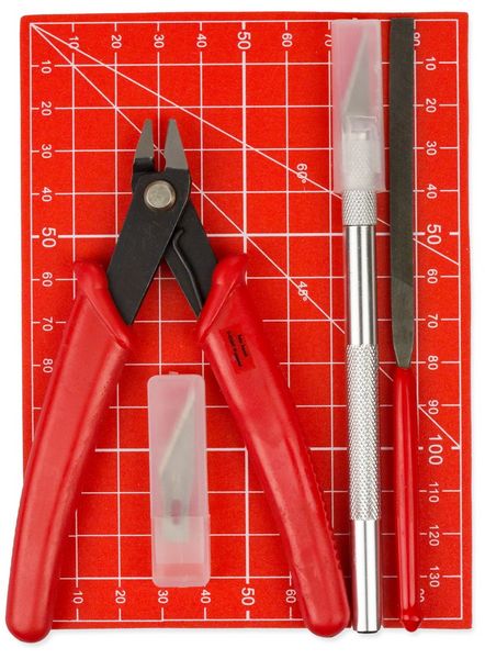 PEBARO NC2017 - Bastel-Set (Seitenscheider/Schneidematte/Messer/Feile)