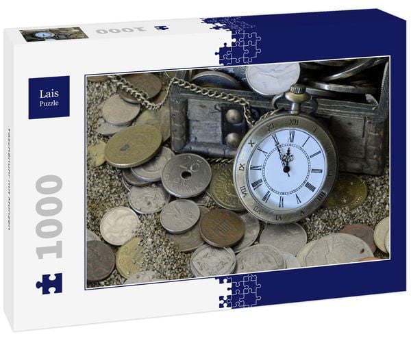 Lais Puzzle Taschenuhr mit Münzen 1000 Teile