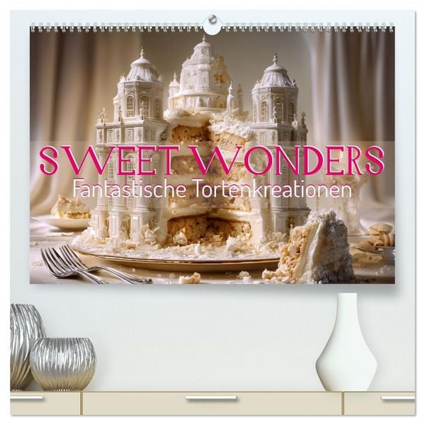 Sweet Wonders. Fantastische Tortenkreationen (hochwertiger Premium Wandkalender 2026 DIN A2 quer), Kunstdruck in Hochglanz