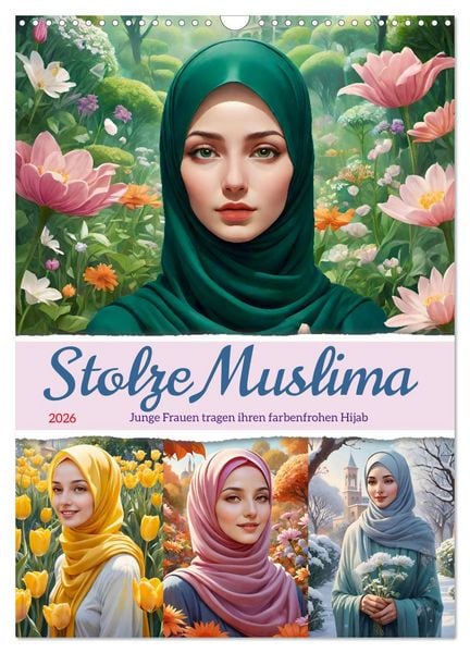 Stolze Muslima (Wandkalender 2026 DIN A3 hoch), CALVENDO Monatskalender