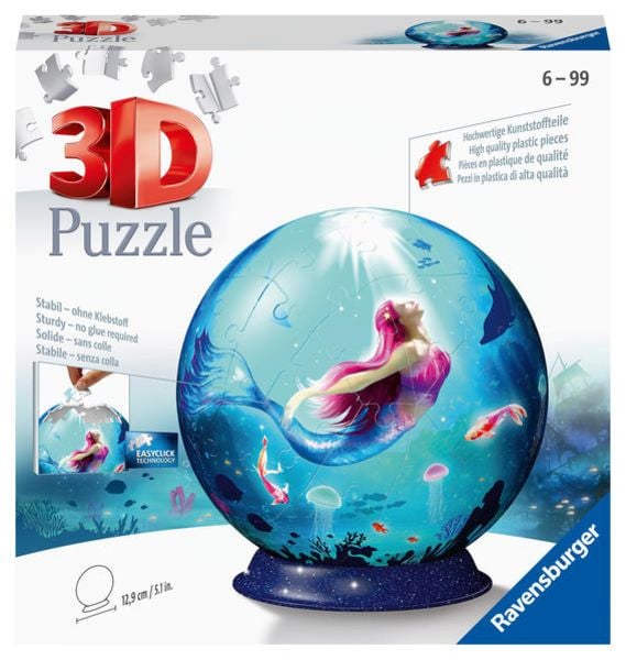 3D Puzzle Ravensburger Puzzle-Ball Bezaubernde Meerjungfrauen 72 Teile