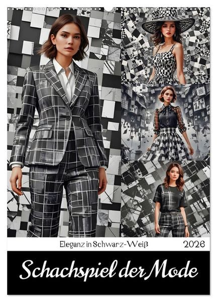 Schachspiel der Mode (Wandkalender 2026 DIN A2 hoch), CALVENDO Monatskalender