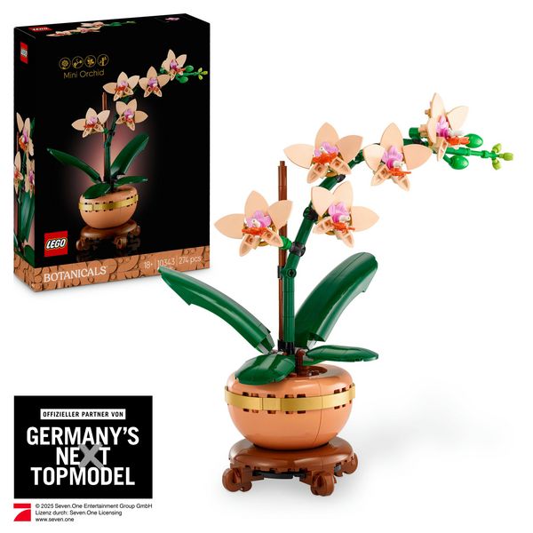 LEGO Botanicals 10343 Mini-Orchidee, Geschenkidee für Frauen und Männer