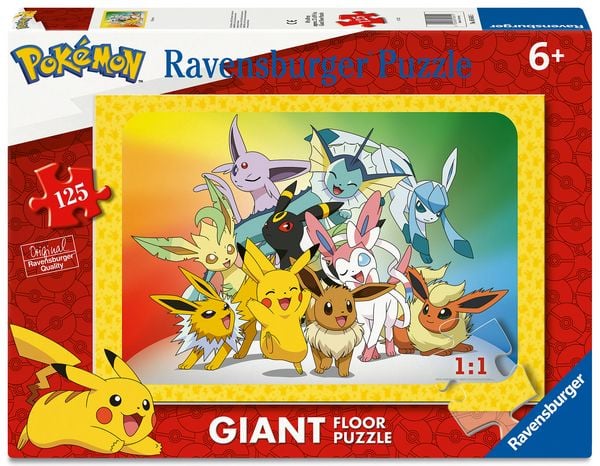 Ravensburger Kinderpuzzle 05641 - Pokémon – großes Bodenpuzzle mit 125 Puzzleteilen, für Puzzle-Freunde und Pokémon-Fans ab 6 Jahren
