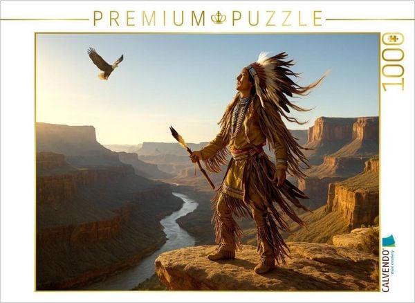 CALVENDO Puzzle Der Ruf des Adlers - Spiritualität der Indianer | 1000 Teile Lege-Größe 64x48cm Foto-Puzzle für glückliche Stunden