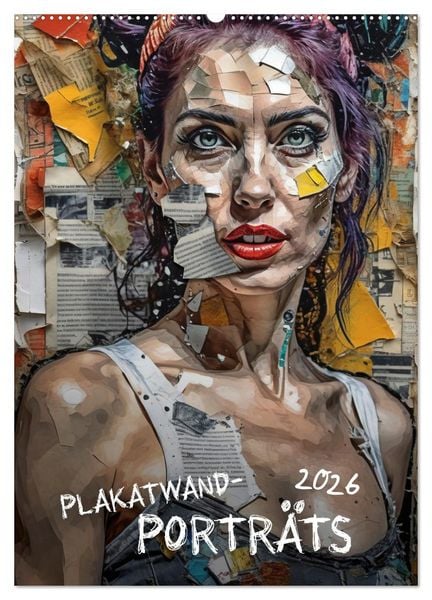 Plakatwand-Porträts (Wandkalender 2026 DIN A2 hoch), CALVENDO Monatskalender
