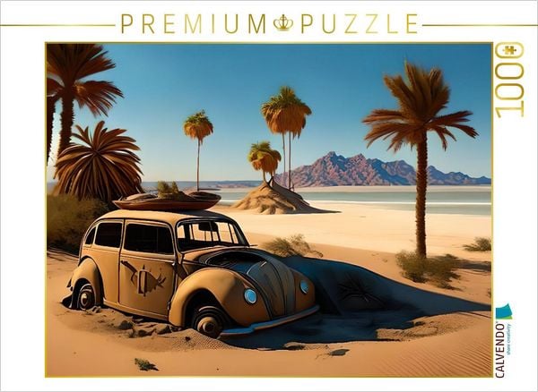 CALVENDO Puzzle Das alte Auto | 1000 Teile Lege-Größe 64x48cm Foto-Puzzle für glückliche Stunden