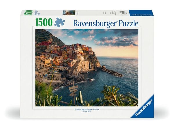 Ravensburger Puzzle 12000705 - Blick auf Cinque Terre - 1500 Teile Foto-Puzzle für Erwachsene und Kinder ab 14 Jahren, Puzzle mit Landschaft und Natur