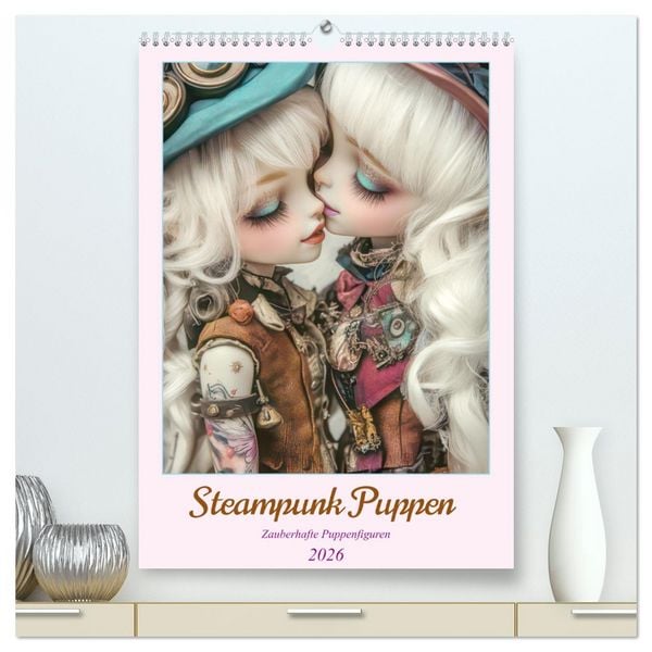 Steampunk Puppen – Zauberhafte Puppenfiguren (hochwertiger Premium Wandkalender 2026 DIN A2 hoch), Kunstdruck in Hochglanz