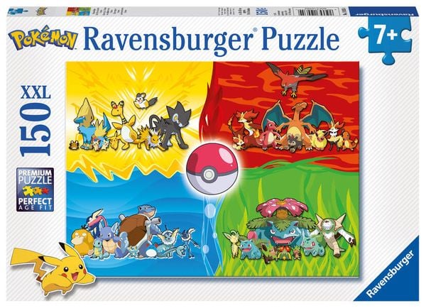 Kinderpuzzle 150 XXL Teile - Pokémon - Pokémon Typen