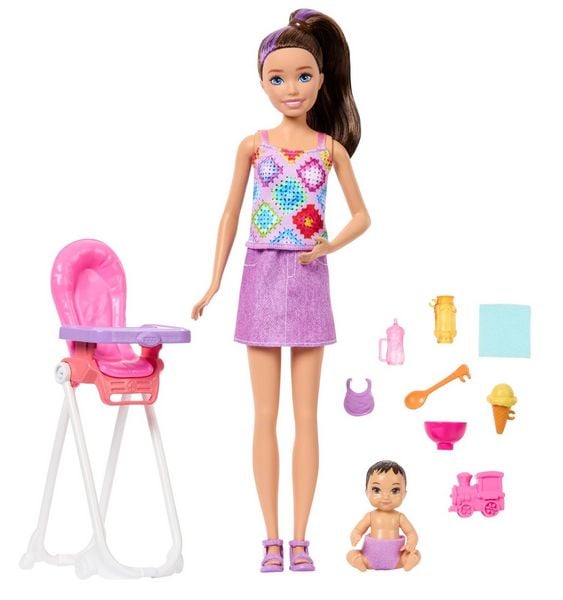 'Barbie ''Skipper Babysitters Inc.'' Hochstuhl Spielset'