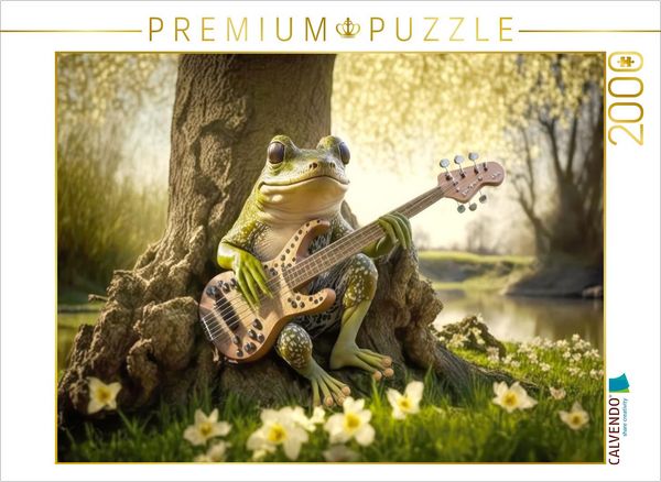 CALVENDO Puzzle Ein Motiv aus dem Kalender Frosch Konzert | 2000 Teile Lege-Größe 90x67cm Foto-Puzzle für glückliche Stunden