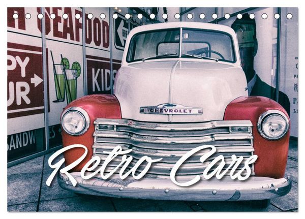 Retro Cars (Tischkalender 2026 DIN A5 quer), CALVENDO Monatskalender