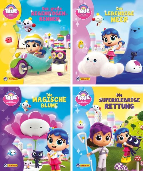 Nelson Mini-Bücher: 4er True und das Regenbogenreich 1-4