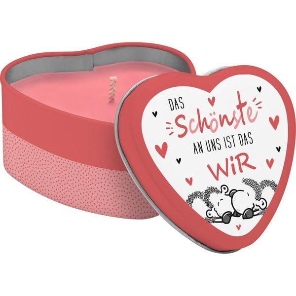 'Herzkerze Motiv ''Das Schönste an uns ist das Wir'''