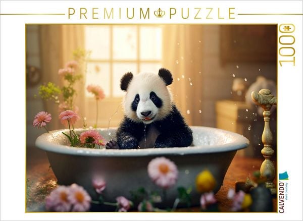 CALVENDO Puzzle ,,, in der Badewanne | 1000 Teile Lege-Größe 64x48cm Foto-Puzzle für glückliche Stunden