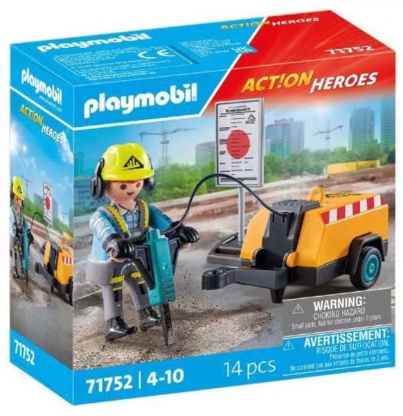 PLAYMOBIL 71752 Bauarbeiter mit Meißel