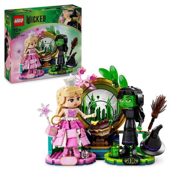 LEGO Wicked 75682 Elphaba und Glinda, Kinder Spielzeug mit Minifiguren
