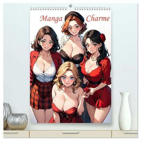Manga Charme (hochwertiger Premium Wandkalender 2026 DIN A2 hoch), Kunstdruck in Hochglanz