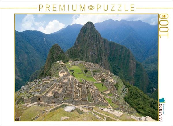 CALVENDO Puzzle Ruinenstadt Machu Picchu mit Blick zur Bergspitze des Huayna Picchu. | 1000 Teile Lege-Größe 64x48cm Foto-Puzzle für glückliche Stunde