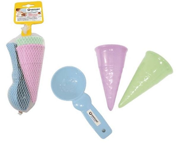 Spielstabil 7558 - Eisförmchenset Eis-Duo 3-teilig pastellfarben, Sandspielzeug