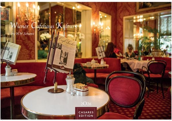 Wiener Caféhaus Kultur Kalender 2026 – Wandkalender | Fotokalender| Österreich Kalender | Alpenländer 24x35cm | Historische & Kulturelle Kaffeehaus Mo