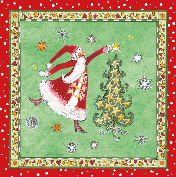 'Serviette ''Nikolaus'' 25x25cm'