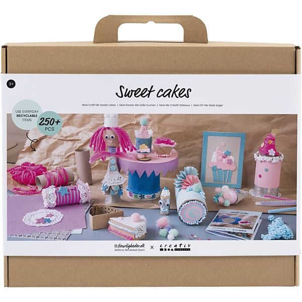 Creativ Company DIY Sets Basisversion Maxi Kreativ Mix Süße Kuchen, Sortierte Farben, Kuchen und Süßigkeiten, Kreativ Box