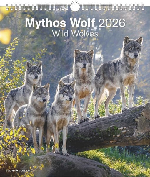 Mythos Wolf 2026 - Foto-Kalender - Wand-Kalender - 30x34