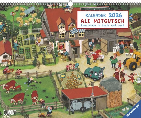 DUMONT - Ali Mitgutsch 2026 – Kinder-Wandkalender Querformat 52 x 43 cm – Klassiker für Kinder & Familien