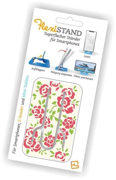 Flexistand Roses - superflacher Aufsteller für Smartphones und Mini-Tablets, Handyhalter