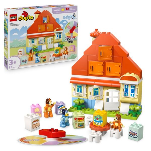 LEGO DUPLO Bluey: Blueys Familienhaus mit Memory-Spiel - Spielzeug 10459