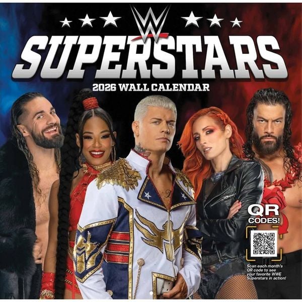 Wwe Superstars 2026 12x12 Team Wall Calendar