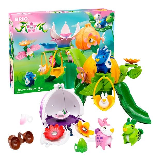 BRIO Flora - 36240 Starter-Set Blumendorf | Spielset für endlosen fantasievollen Spielspaß für Mädchen und Jungen ab 3 Jahren - wunderschönes Geschenk